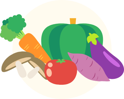 旬の野菜のイラスト