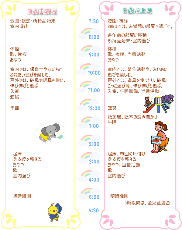 共興保育園 デイリープログラム 年間行事 共興保育園 デイリープログラム 年間行事