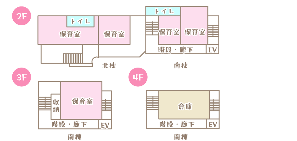 2階・3階・4階