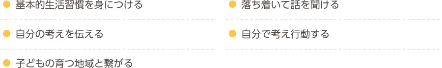 やえせ北保育園 保育目標