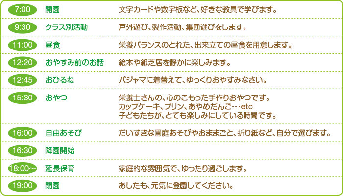 デイリープログラム