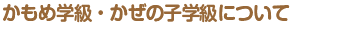 かもめ学級・かぜの子学級について